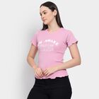 Ladies' Round Neck T-Shirt , Light Pink, small