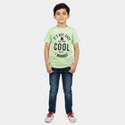 Boys' Half Sleeves T-Shirt, हल्का हरा, small