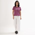 Women's Muted Purple Round Neck T-Shirt, Pink, small image number null