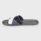 Men's Black Slip-On Sliders, काला, small