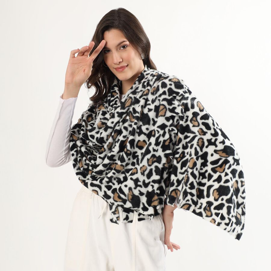 Ladies' Stole, काला, large image number null