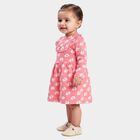 Infants' Pink Floral Printed Fit and Flare Frock, गुलाबी, small