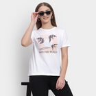 Ladies' Round Neck T-Shirt , सफ़ेद, small image number null