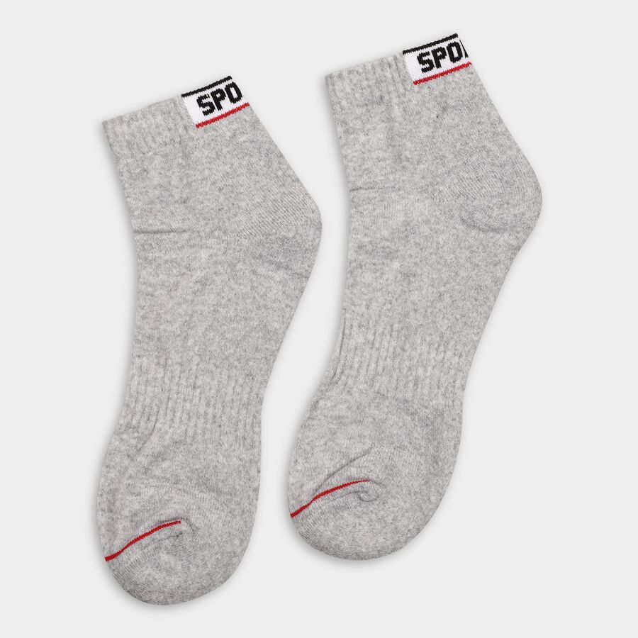 Men's Socks (Pack of 3), Melange Light Grey, large