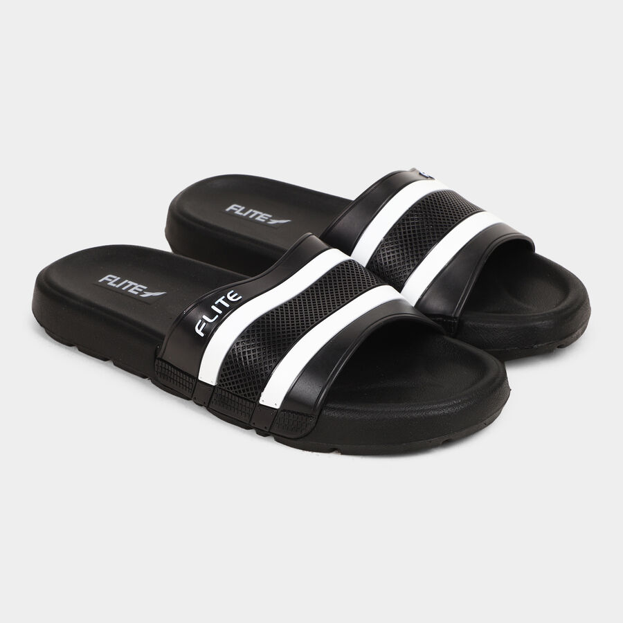 Men's Slippers, Black, large image number null