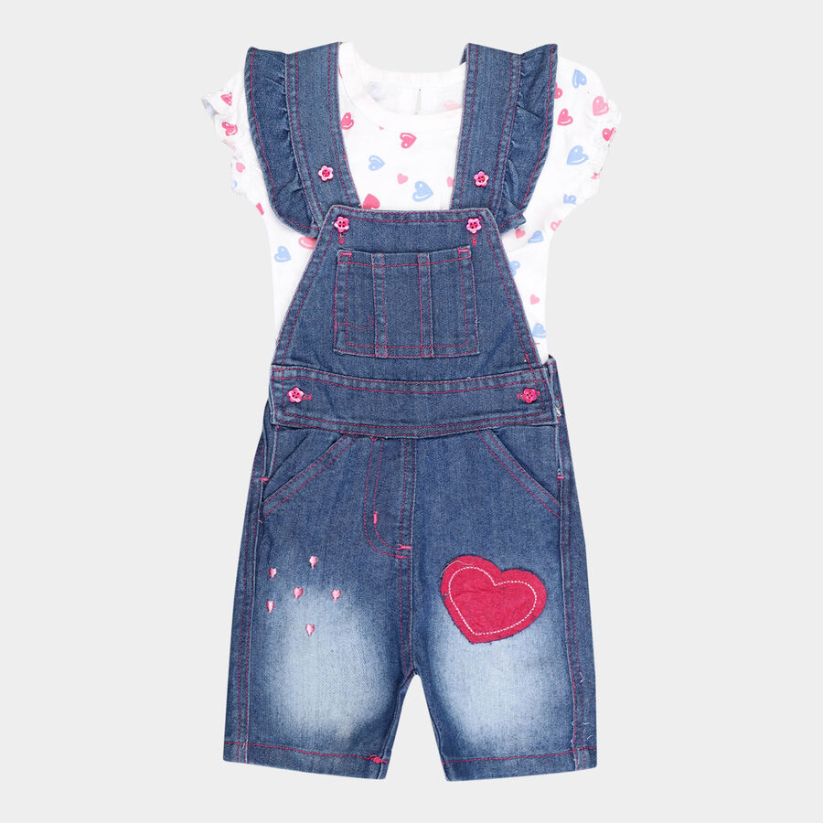 Infants All Over Print Shorts Set, Mid Blue, large image number null