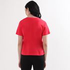 Ladies' 100% Cotton Round Neck T-Shirt, मूँगा (कोरल), small image number null