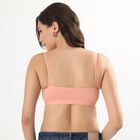 Women's Soft Peach Cotton Blend Wire-Free Everyday Bra, Peach, small