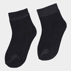Girls Solid Basic Socks, Black, small image number null