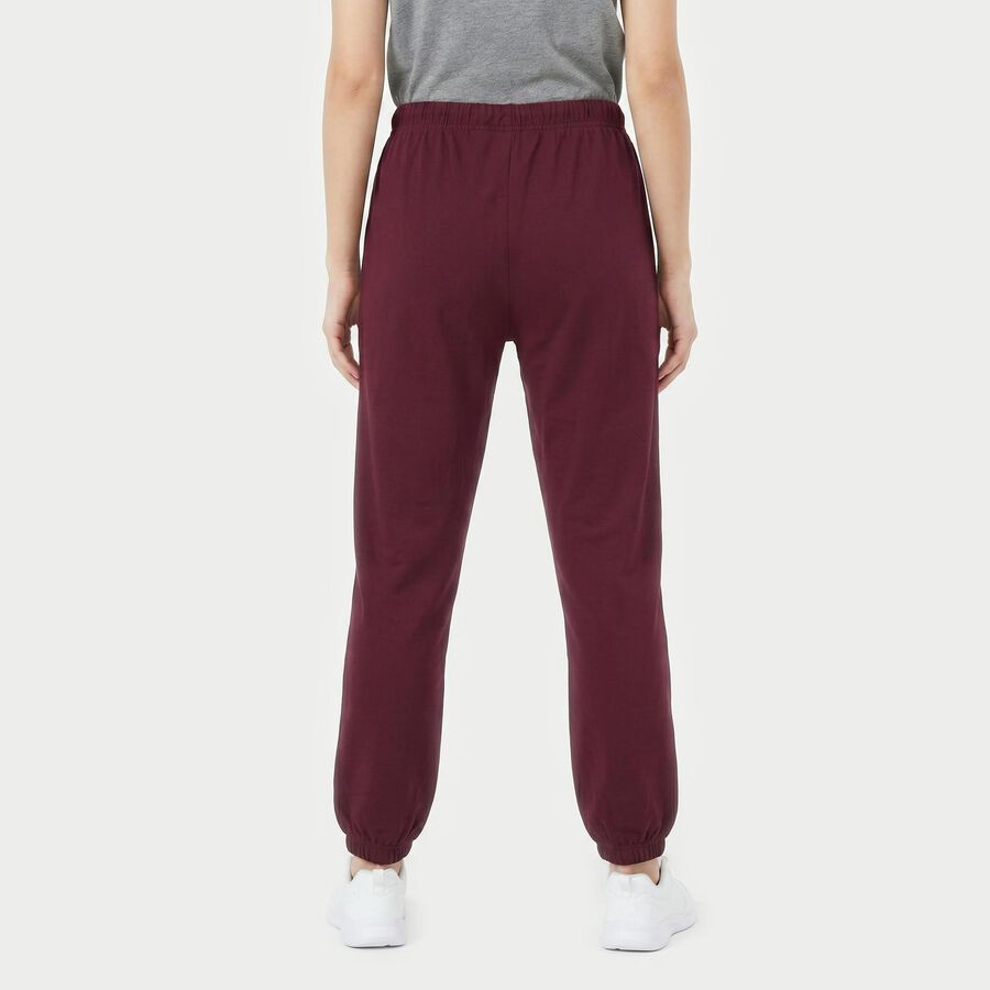 Women's Purple Jogger Fit Solid Track Pants, Purple, large