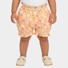 Girls' Peach Regular Fit Heart Print Bloomer, पीच, small