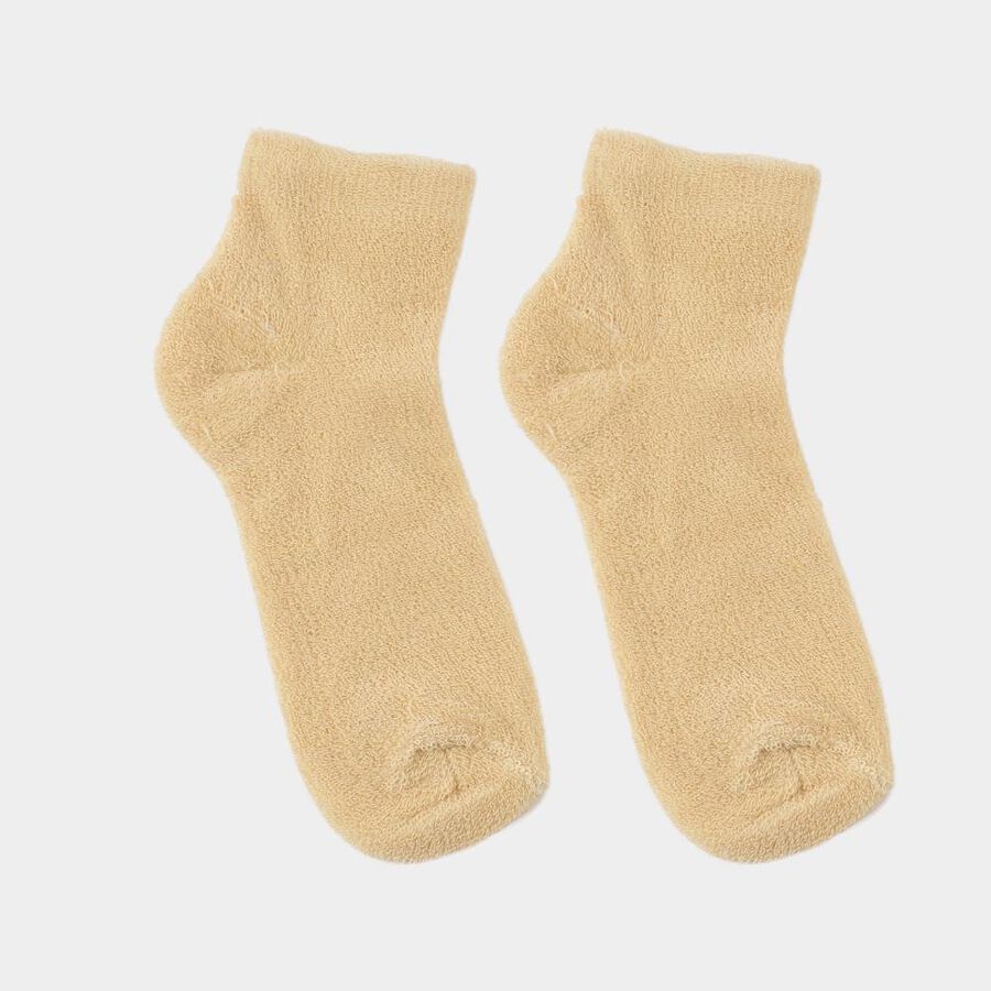 Women's Muted Khaki Regular Fit Ankle-Length Socks, Beige, large image number null