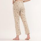 Women's Beige Regular Fit Cuffed Lounge Pyjama, गहरा पीला, small