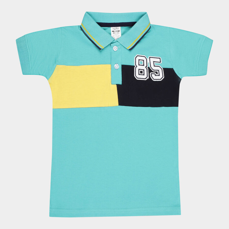 Boys Cotton T-Shirt, Light Blue, large image number null