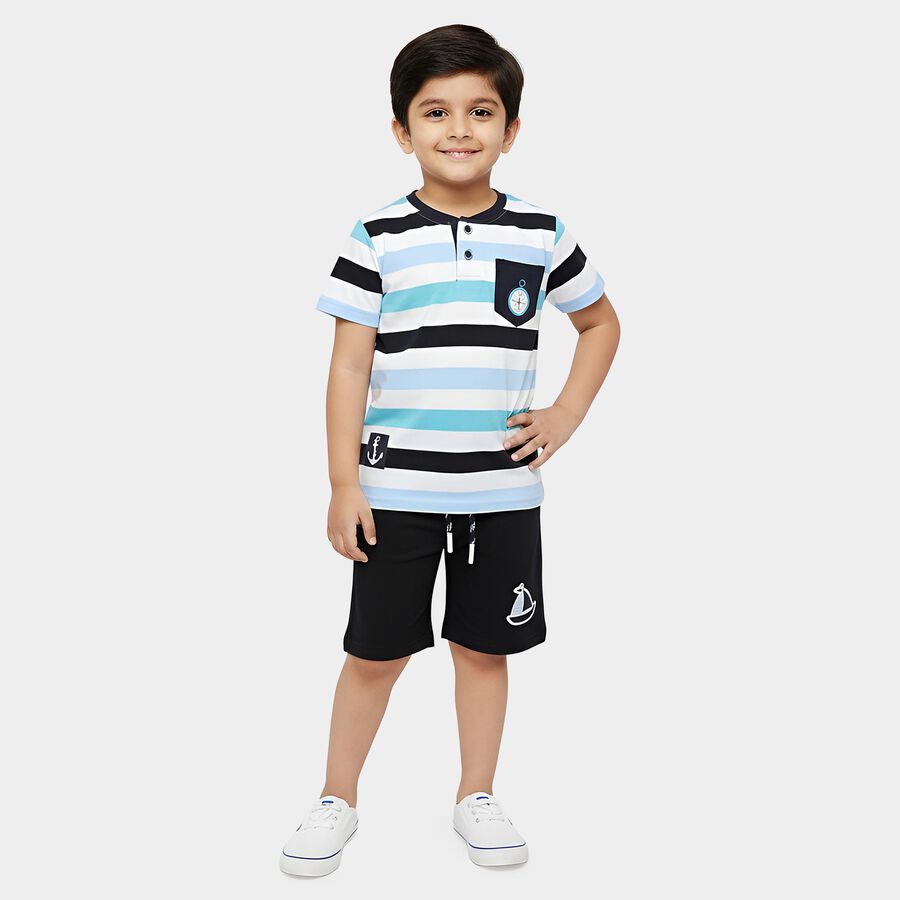 Boys' Knit Baba Suit, White, large