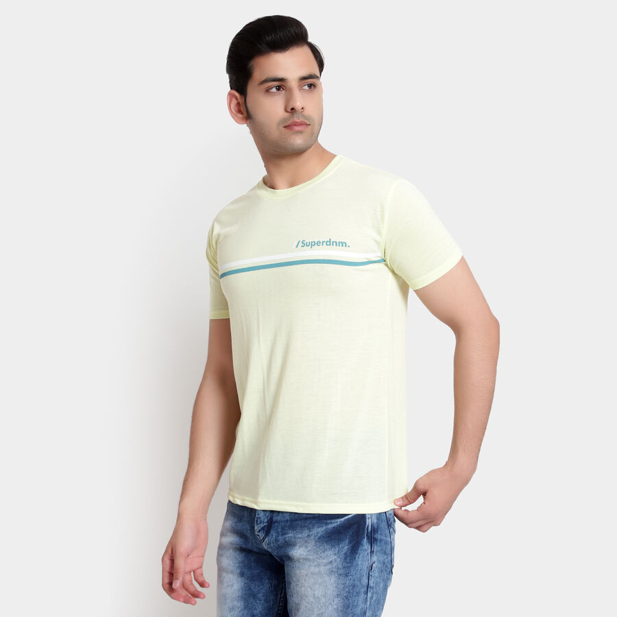 राउन्ड नेक टी-शर्ट, पीला, large image number null