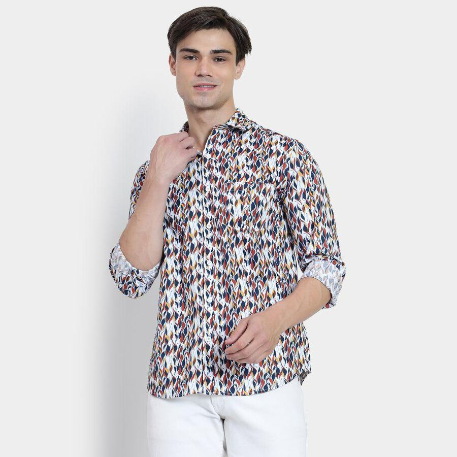 Men's 100% Cotton Casual Shirt , Brown, large image number null