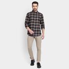 Men's 100% Cotton Casual Shirt, Dark Green, small image number null