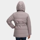 Girls Light Grey Hooded Casual Jacket, Light Grey, small image number null