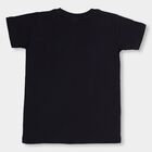 Kids' Deep Midnight Navy Blue Cotton Round Neck Casual T-Shirt, Navy Blue, small image number null