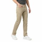 Men's Beige Slim Fit Classic Jeans, Beige, small