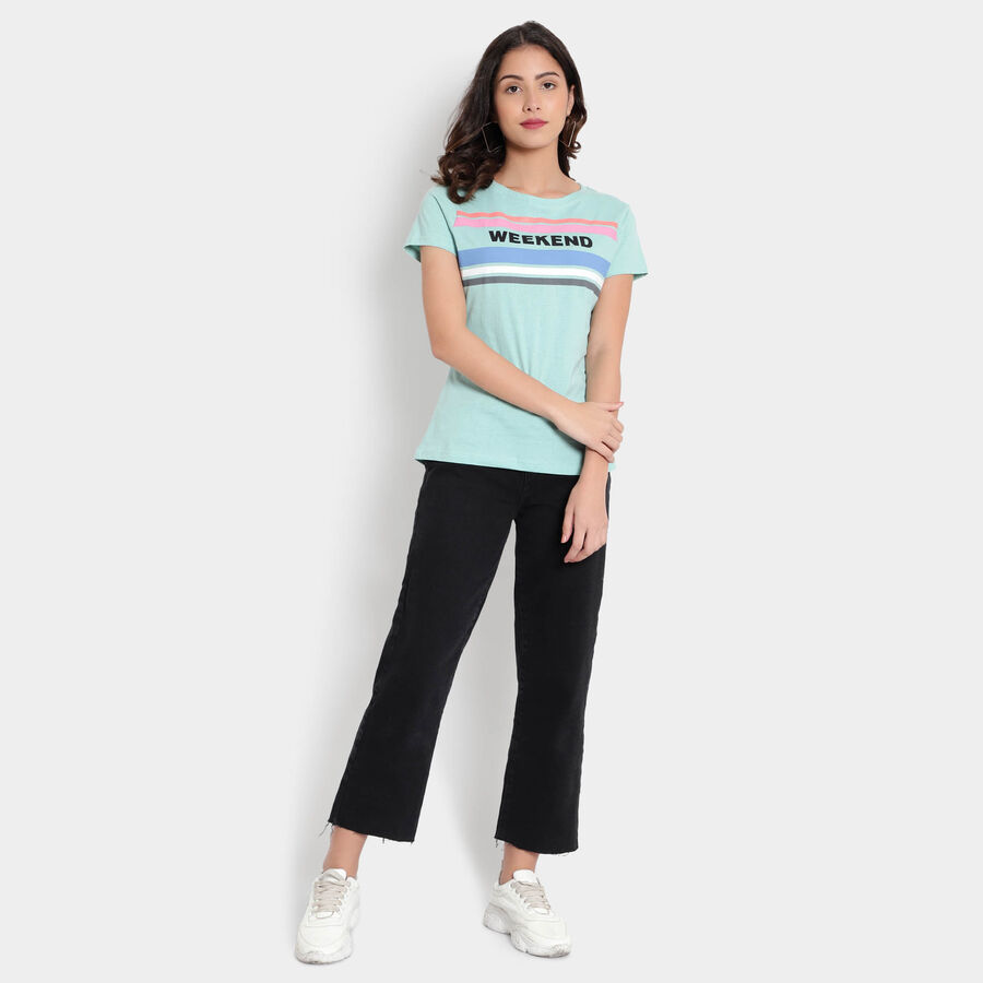 Round Neck T-Shirt, Light Green, large image number null