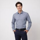 Men's Blue Regular Collar Regular Fit Formal Shirt, Mid Blue, small