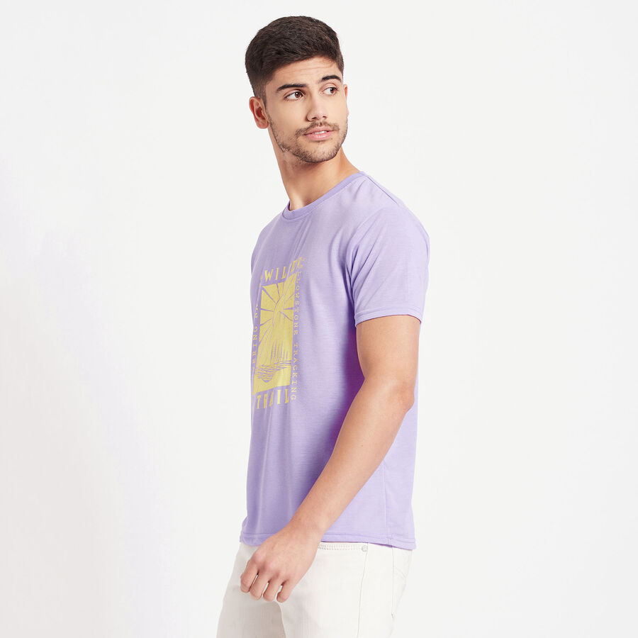 Round Neck T-Shirt, Purple, large image number null