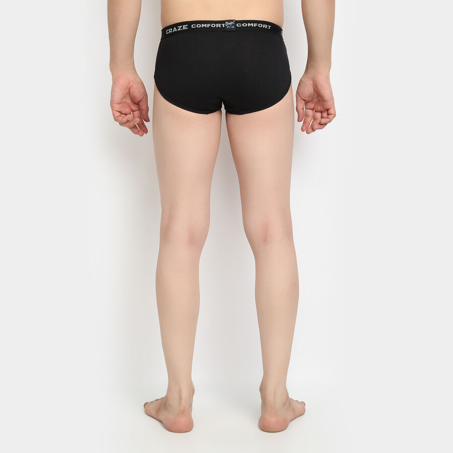 Cotton Single Jersey Brief, Black, large image number null