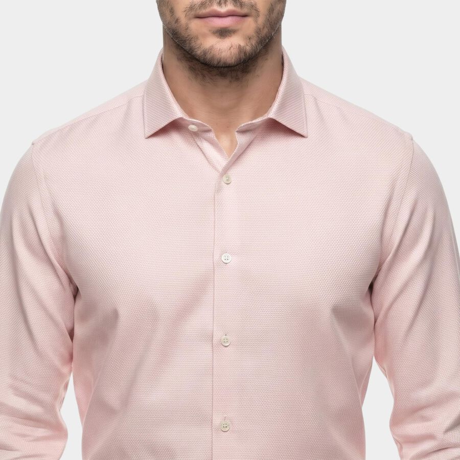 Men's Pink Formal Shirt, हल्का गुलाबी, large