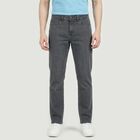 Men's Grey Stretch Fit Casual Jeans, हल्का ग्रे, small