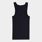 Boys Cotton Solid Vest, Navy Blue, small image number null