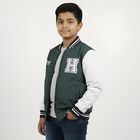 Boys Dark Green Varsity Jacket, Dark Green, small image number null