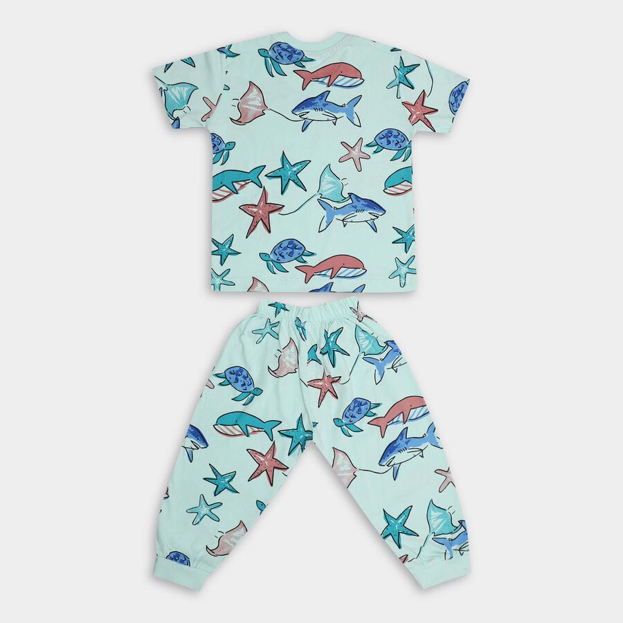Boys' 100% Cotton Suit Night , Light Green, large image number null