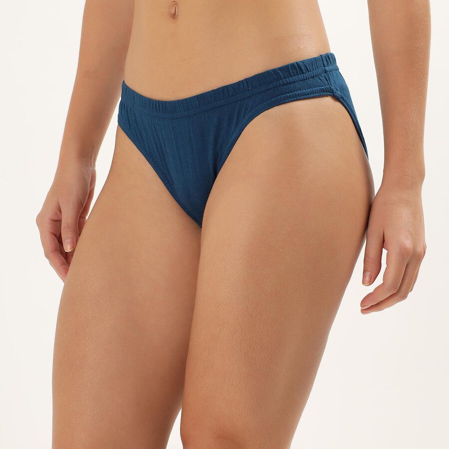 Women's Deep Teal Regular-Fit Bikini Panty, Teal Blue, large image number null
