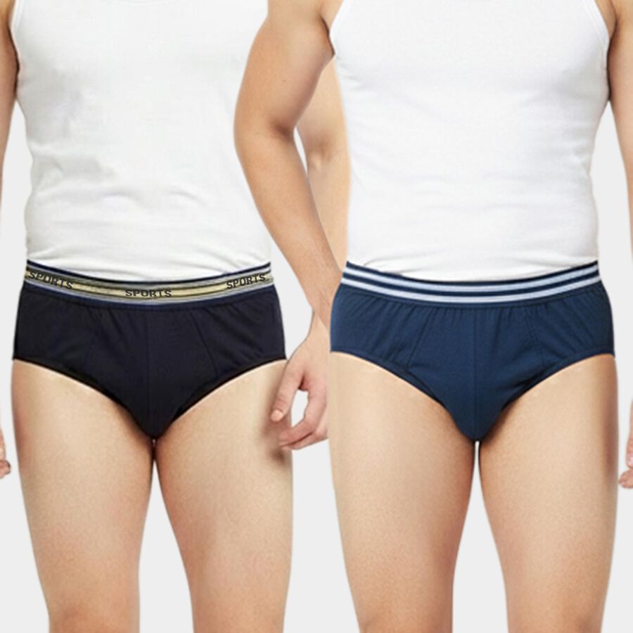 Boys' Teal Blue Regular Fit Cotton Printed Briefs, Teal Blue, large