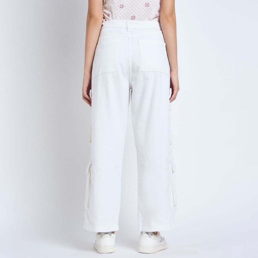 Ladies' 100% Cotton Trousers , White, large image number null
