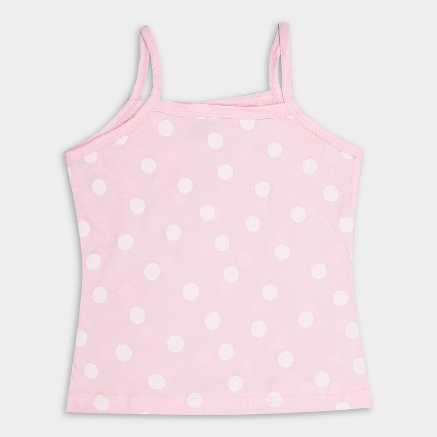 Girls' 100% Cotton Vest , गुलाबी, large image number null