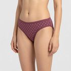 Women's Lilac Regular Fit Polka Dot Panty, Lilac, small