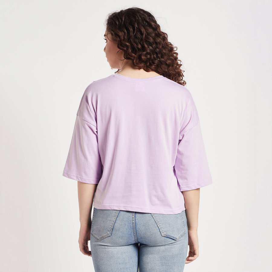 Round Neck T-Shirt, Lilac, large image number null