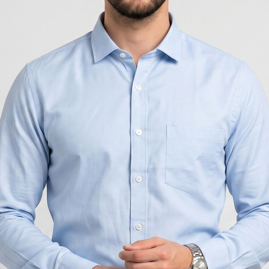 Men's Light Blue Formal Shirt, हल्का नीला, large