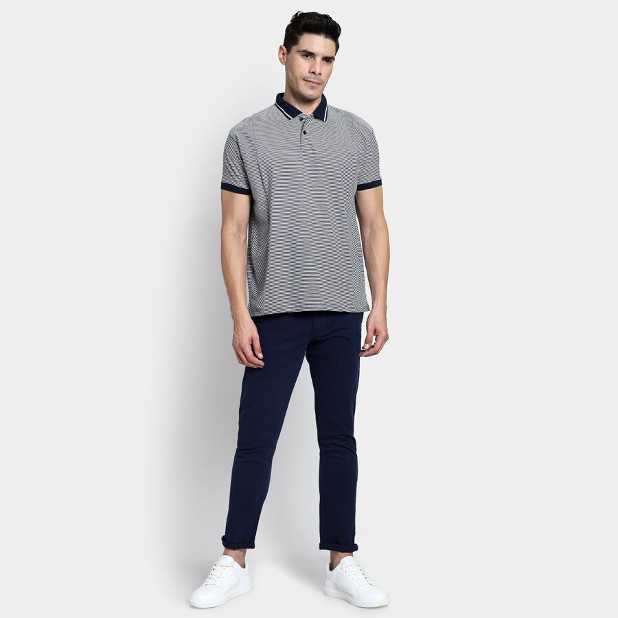 Men's Collared Half Sleeves T-Shirt, नेवी ब्लू, large image number null