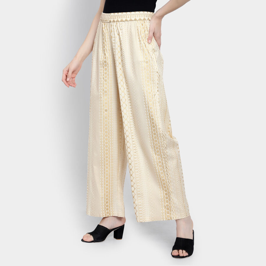 Printed Palazzo, गहरा पीला, large image number null