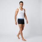 Men's Navy Blue Regular Fit Solid Trunks, नेवी ब्लू, small