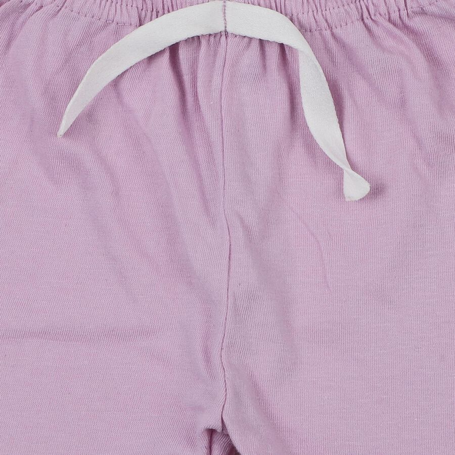 Infants Lilac Cotton Half Pant, Lilac, large