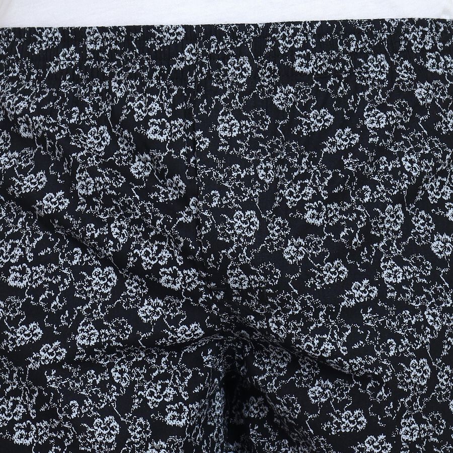 Men's 100% Cotton Boxers , काला, large