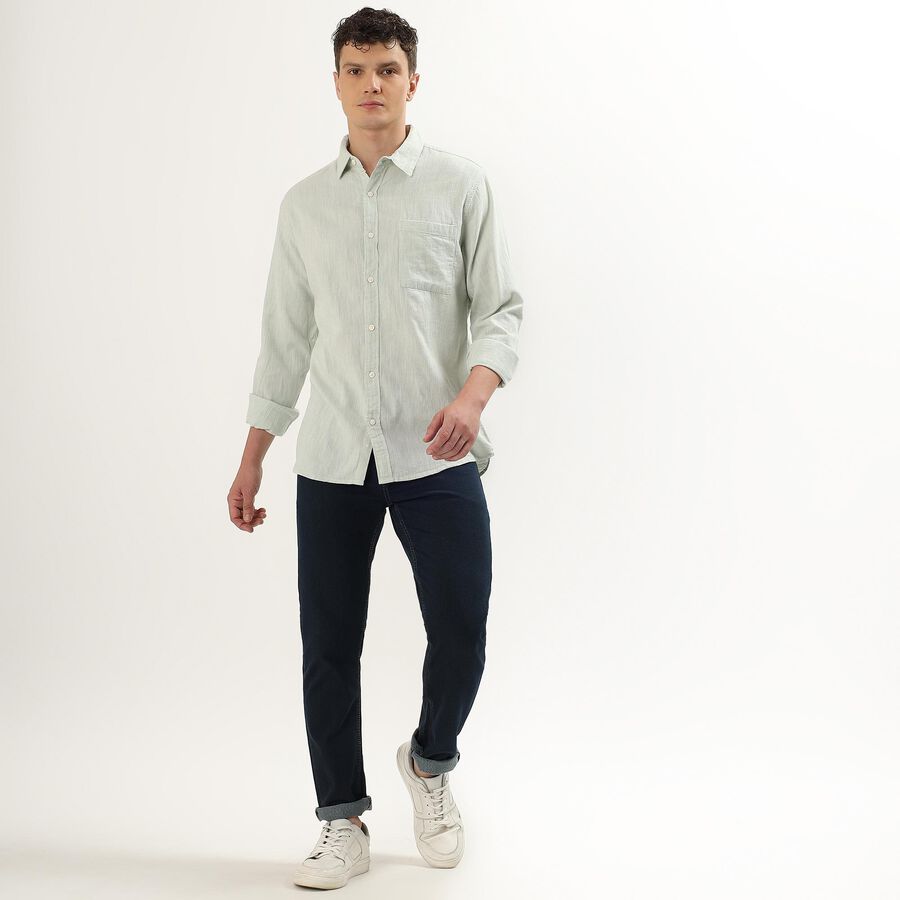 Men's 100% Cotton Regular Collar Casual Shirt, हल्का हरा, large image number null