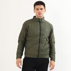 Men's Muted Olive High Neck Casual Jacket, Olive, small image number null