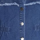 Girls' Frock, मध्यम नीला, small image number null