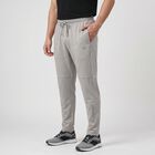 Men's Grey Slim Fit Logo Print Track Pants, Light Grey, small